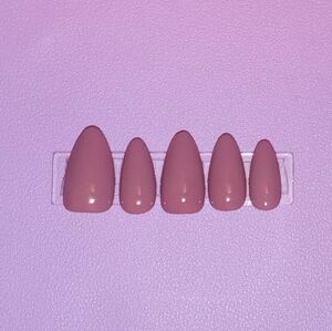 10pcs Short Almond Brown Press On Nails
